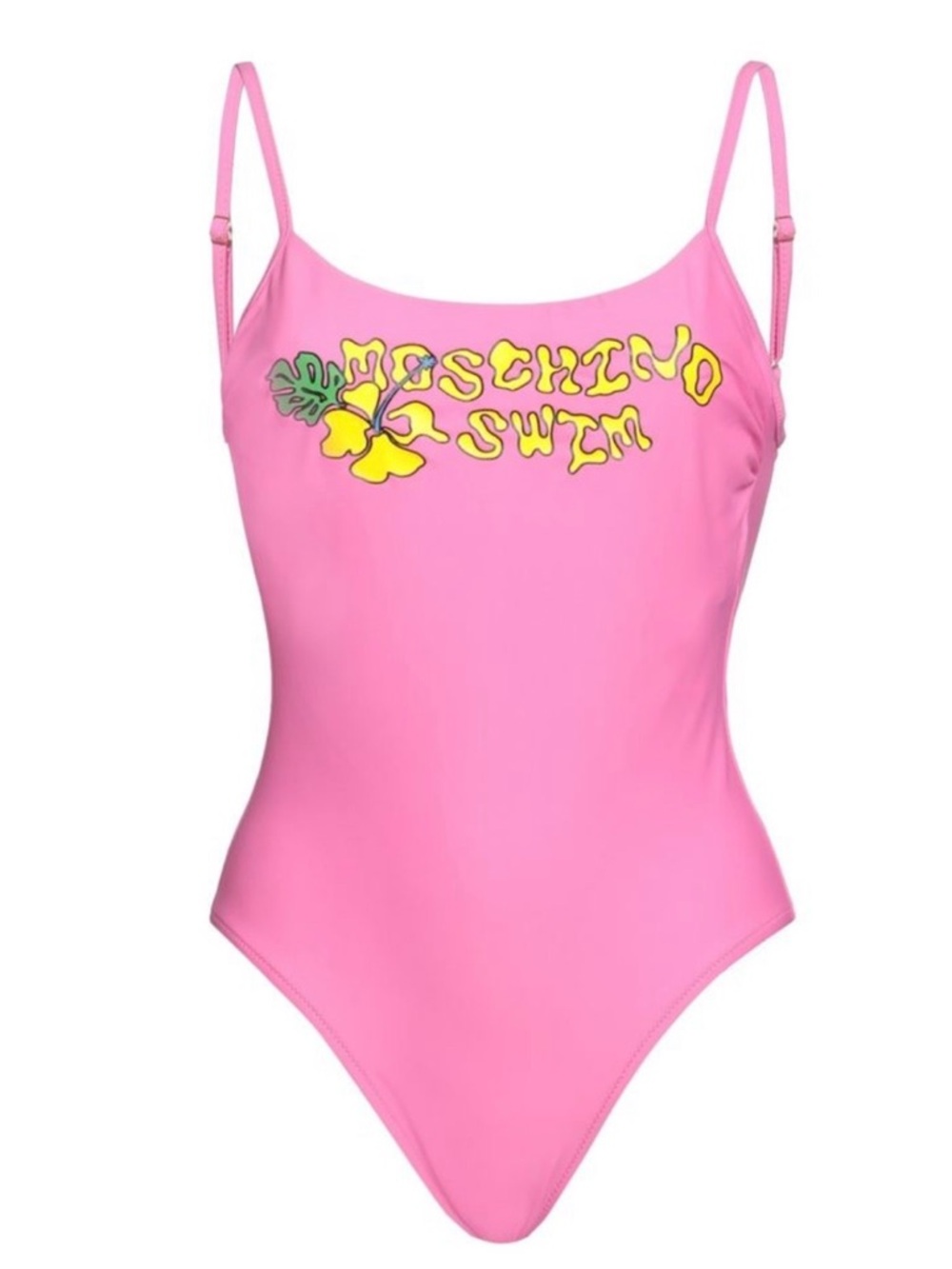 Moschino women’s Pink Logo One-Piece Swimsuit